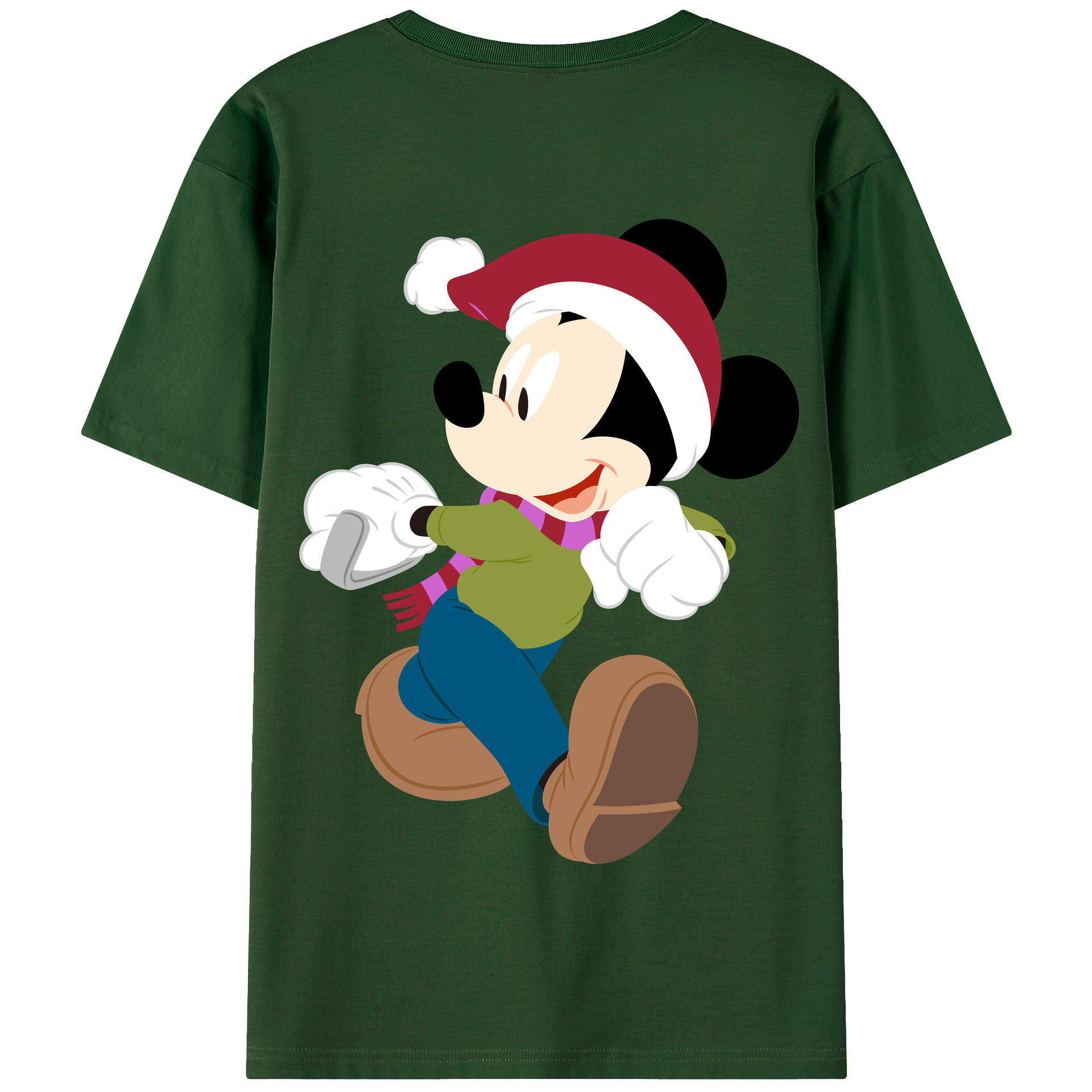 （画像用） ミッキーマウス Mickey Mouse 綿100％半袖Tシャツ（背面プリント）